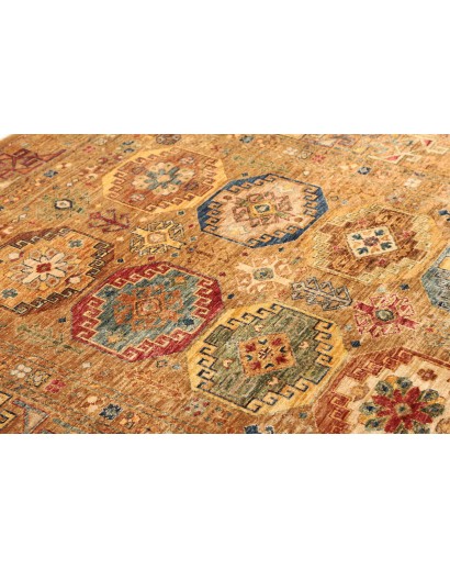 Tappeto Tribal Pakistan arancione bianco 149x202