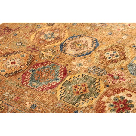 Tappeto Tribal Pakistan arancione bianco 149x202