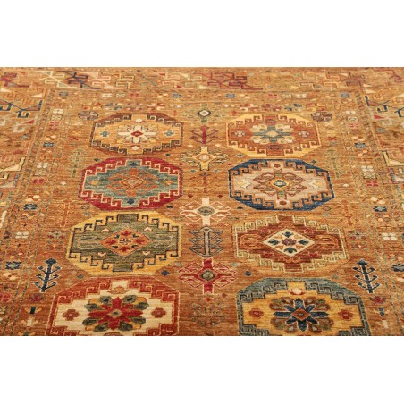 Tappeto Tribal Pakistan arancione bianco 149x202