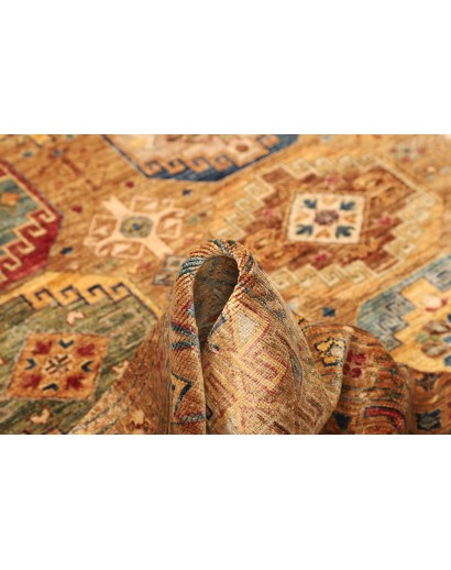 Tappeto Tribal Pakistan arancione bianco 149x202