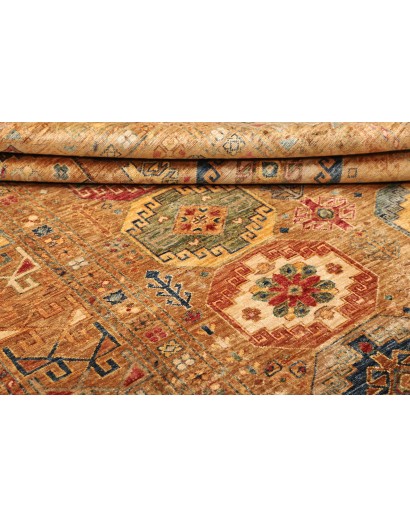 Tappeto Tribal Pakistan arancione bianco 149x202