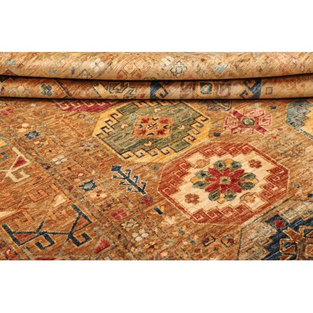 Tappeto Tribal Pakistan arancione bianco 149x202