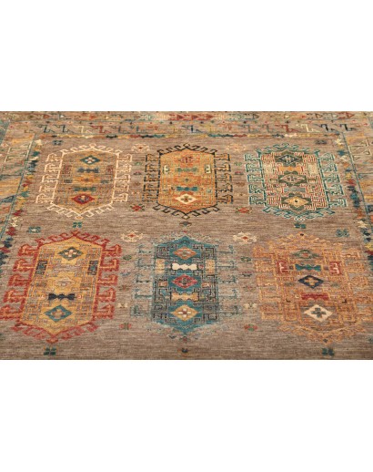 Tappeto Tribal Pakistan marrone grigio 148x200