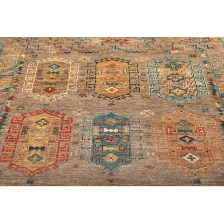 Tappeto Tribal Pakistan marrone grigio 148x200
