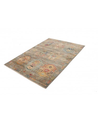 Tappeto Tribal Pakistan marrone grigio 122x181