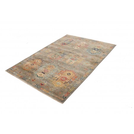 Tappeto Tribal Pakistan marrone grigio 122x181