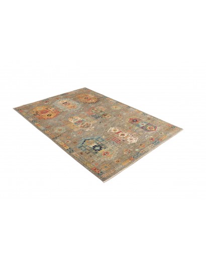 Tappeto Tribal Pakistan marrone grigio 122x181