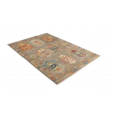 Tappeto Tribal Pakistan marrone grigio 122x181