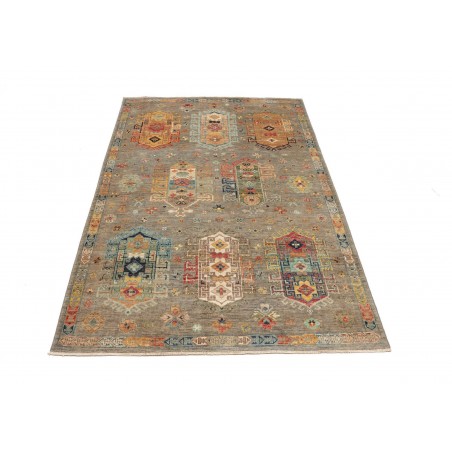 Tappeto Tribal Pakistan marrone grigio 122x181