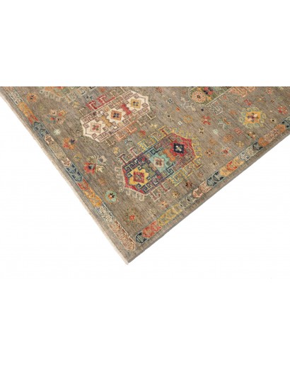 Tappeto Tribal Pakistan marrone grigio 122x181