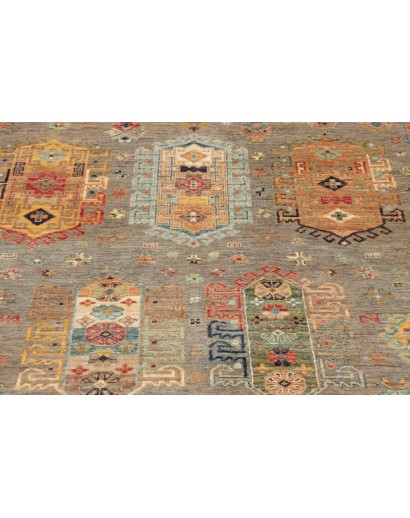 Tappeto Tribal Pakistan marrone grigio 122x181