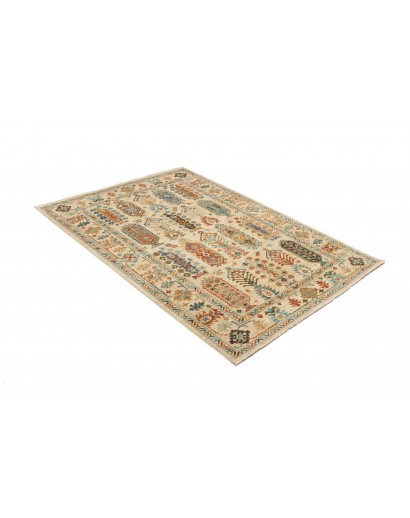 Tappeto Tribal Pakistan marrone giallo 126x189