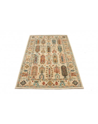 Tappeto Tribal Pakistan marrone giallo 126x189