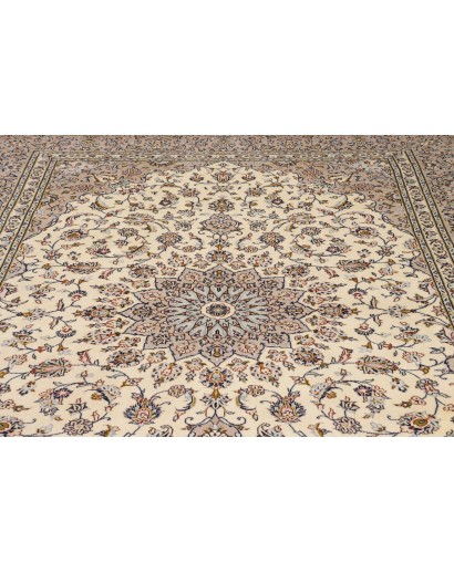 Tappeto Kashan Persia azzurro grigio 245x340