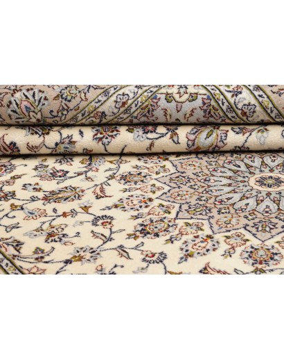 Tappeto Kashan Persia azzurro grigio 245x340