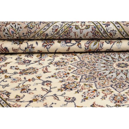 Tappeto Kashan Persia azzurro grigio 245x340