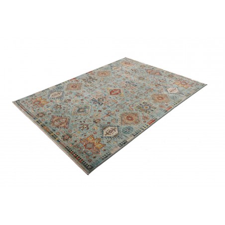 Tappeto Tribal Pakistan marrone azzurro 147x206