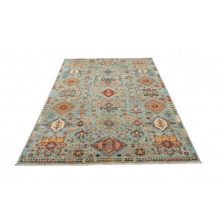 Tappeto Tribal Pakistan marrone azzurro 147x206
