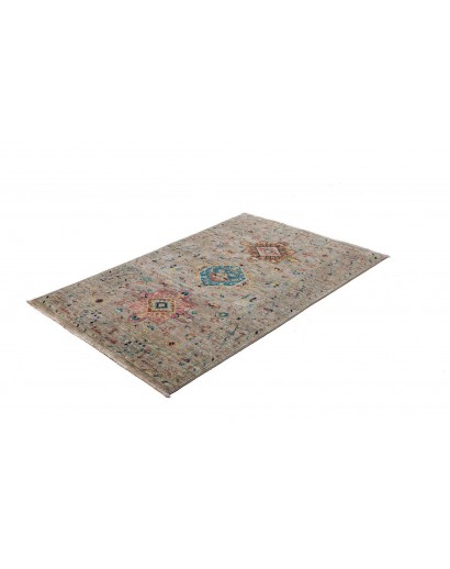 Tappeto Tribal Pakistan bianco 95x152