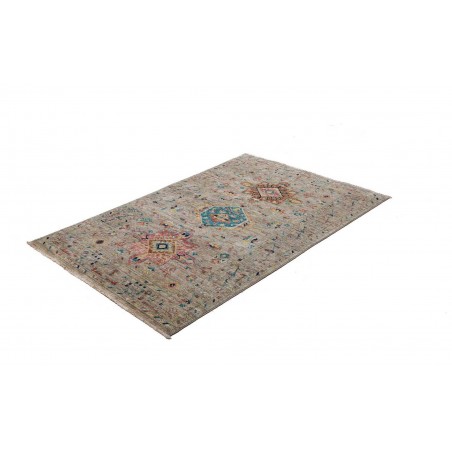 Tappeto Tribal Pakistan bianco 95x152