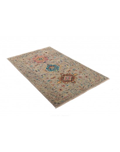 Tappeto Tribal Pakistan bianco 95x152