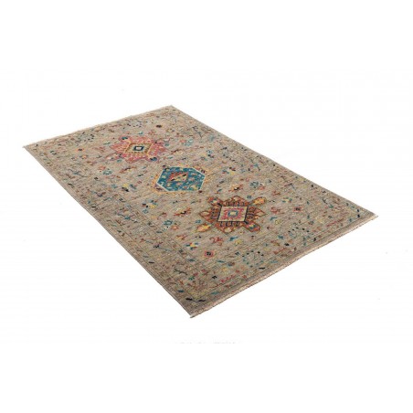 Tappeto Tribal Pakistan bianco 95x152