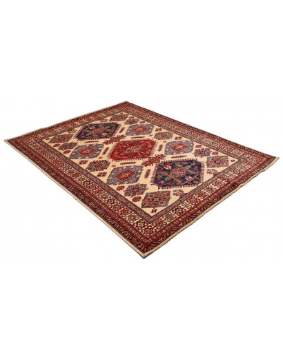 Tappeto Kazak Fine Pakistan marrone giallo 155x202