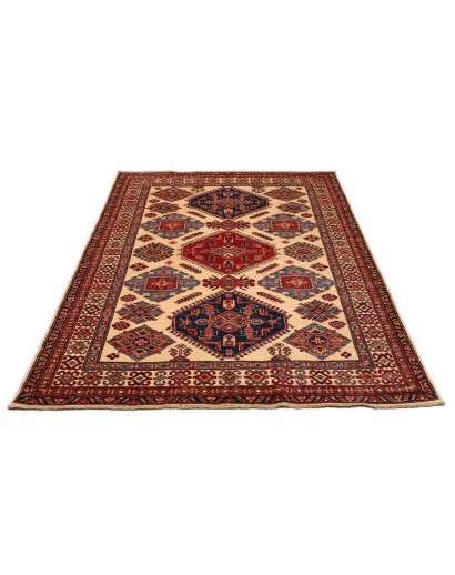 Tappeto Kazak Fine Pakistan marrone giallo 155x202