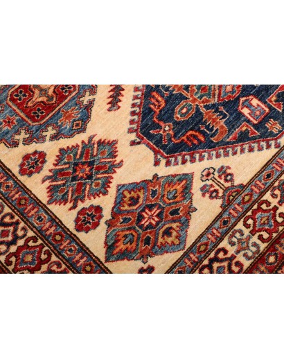 Tappeto Kazak Fine Pakistan marrone giallo 155x202