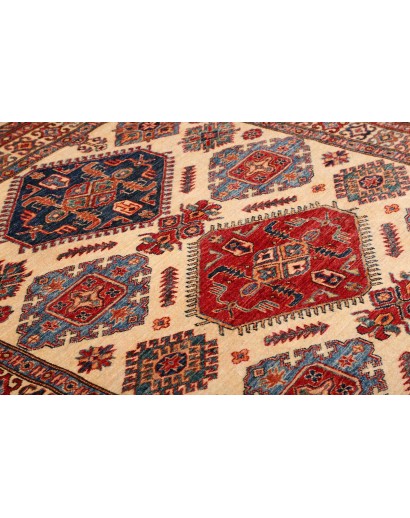 Tappeto Kazak Fine Pakistan marrone giallo 155x202