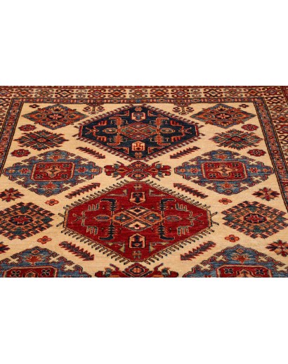 Tappeto Kazak Fine Pakistan marrone giallo 155x202