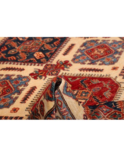 Tappeto Kazak Fine Pakistan marrone giallo 155x202