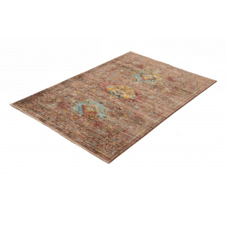 Tappeto Tribal Pakistan marrone bianco 102x150