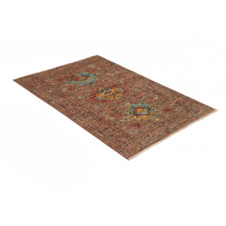 Tappeto Tribal Pakistan marrone bianco 102x150