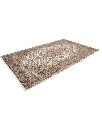 Tappeto Kashan Persia bianco marrone 195x315