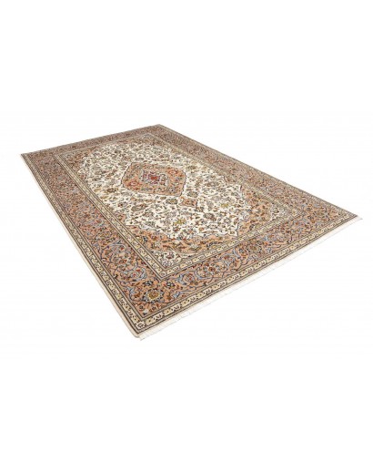 Tappeto Kashan Persia bianco marrone 195x315
