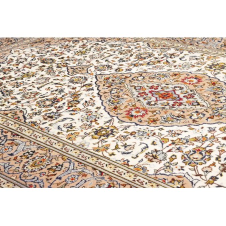 Tappeto Kashan Persia bianco marrone 195x315