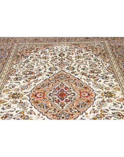 Tappeto Kashan Persia bianco marrone 195x315