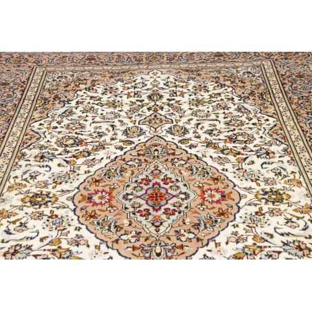 Tappeto Kashan Persia bianco marrone 195x315
