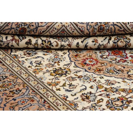Tappeto Kashan Persia bianco marrone 195x315