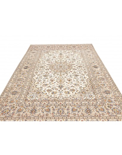 Tappeto Kashan Persia bianco grigio 195x290