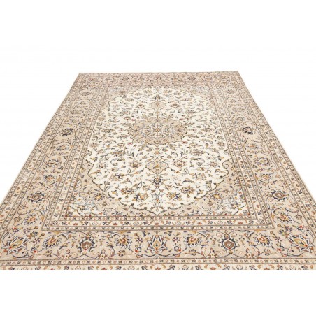 Tappeto Kashan Persia bianco grigio 195x290