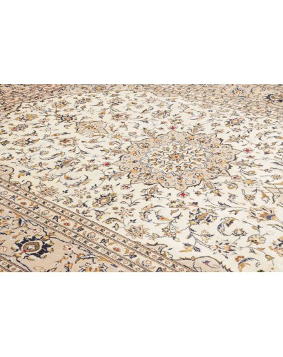 Tappeto Kashan Persia bianco grigio 195x290
