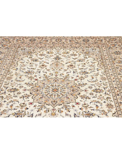 Tappeto Kashan Persia bianco grigio 195x290