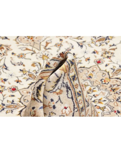 Tappeto Kashan Persia bianco grigio 195x290