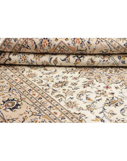 Tappeto Kashan Persia bianco grigio 195x290