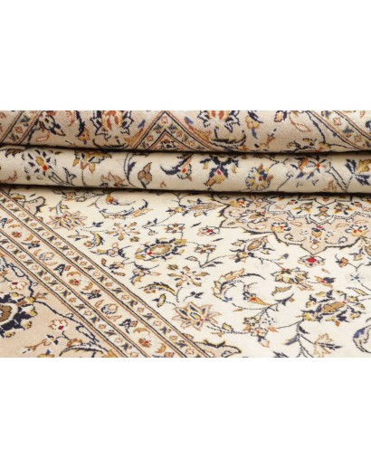 Tappeto Kashan Persia bianco grigio 195x290