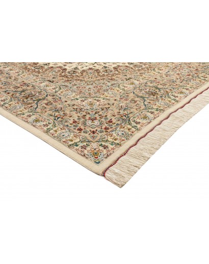 Tappeto Ghom seta Persia marrone 193x298