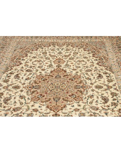 Tappeto Ghom seta Persia marrone 193x298
