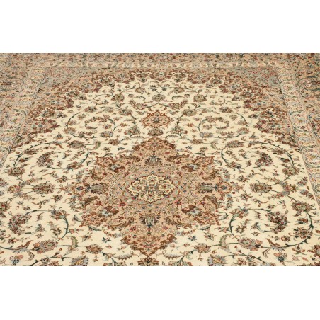 Tappeto Ghom seta Persia marrone 193x298